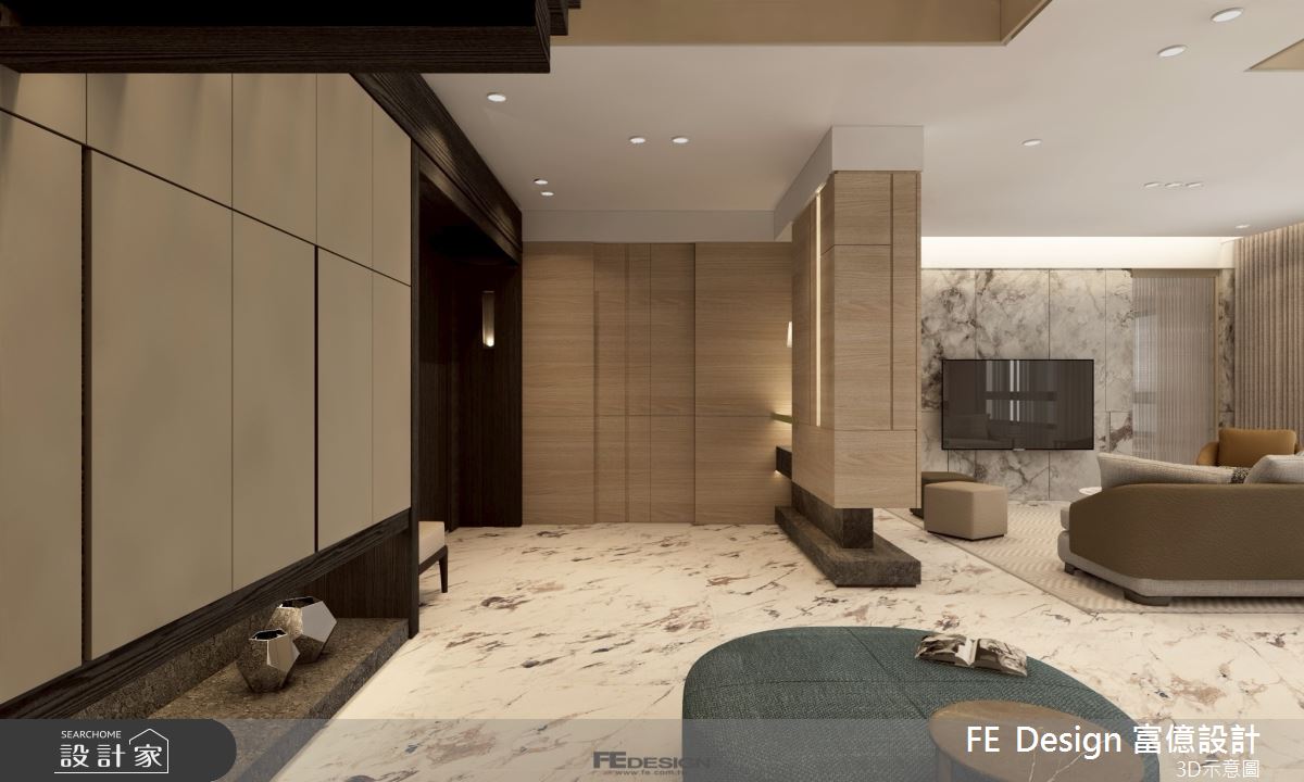 72坪毛胚屋＿現代風玄關客廳案例圖片＿富億空間設計＿富億_46之2