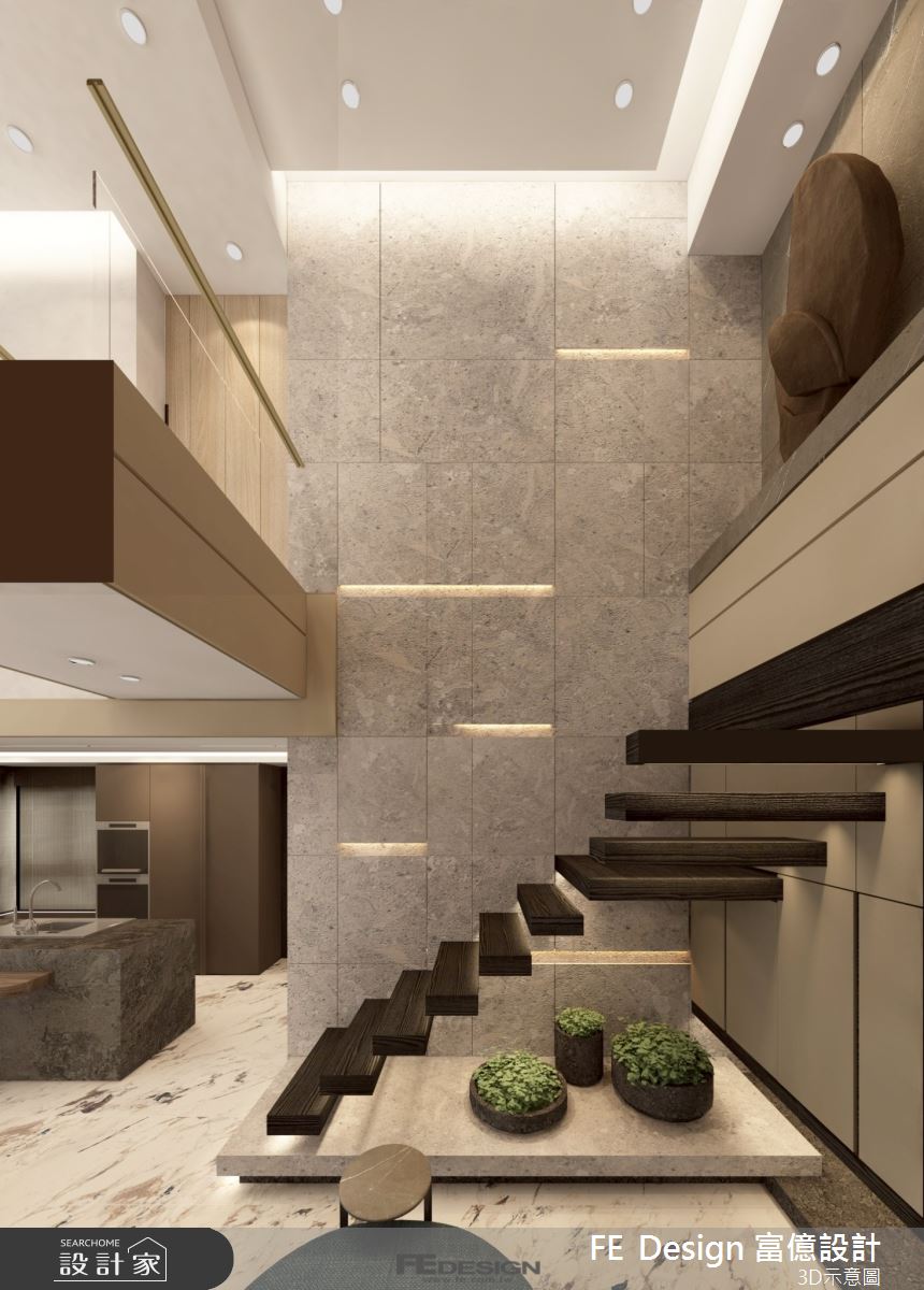 72坪毛胚屋＿現代風樓梯案例圖片＿富億空間設計＿富億_46之5