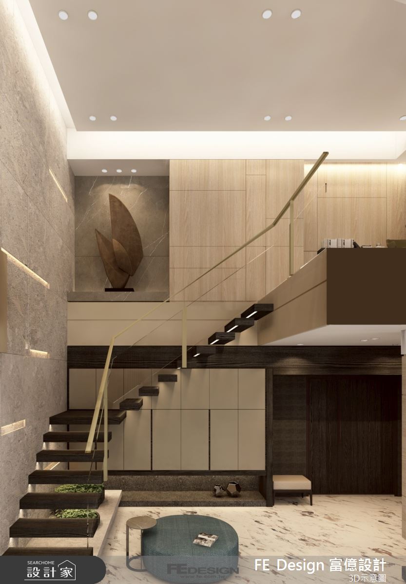 72坪毛胚屋＿現代風樓梯案例圖片＿富億空間設計＿富億_46之19