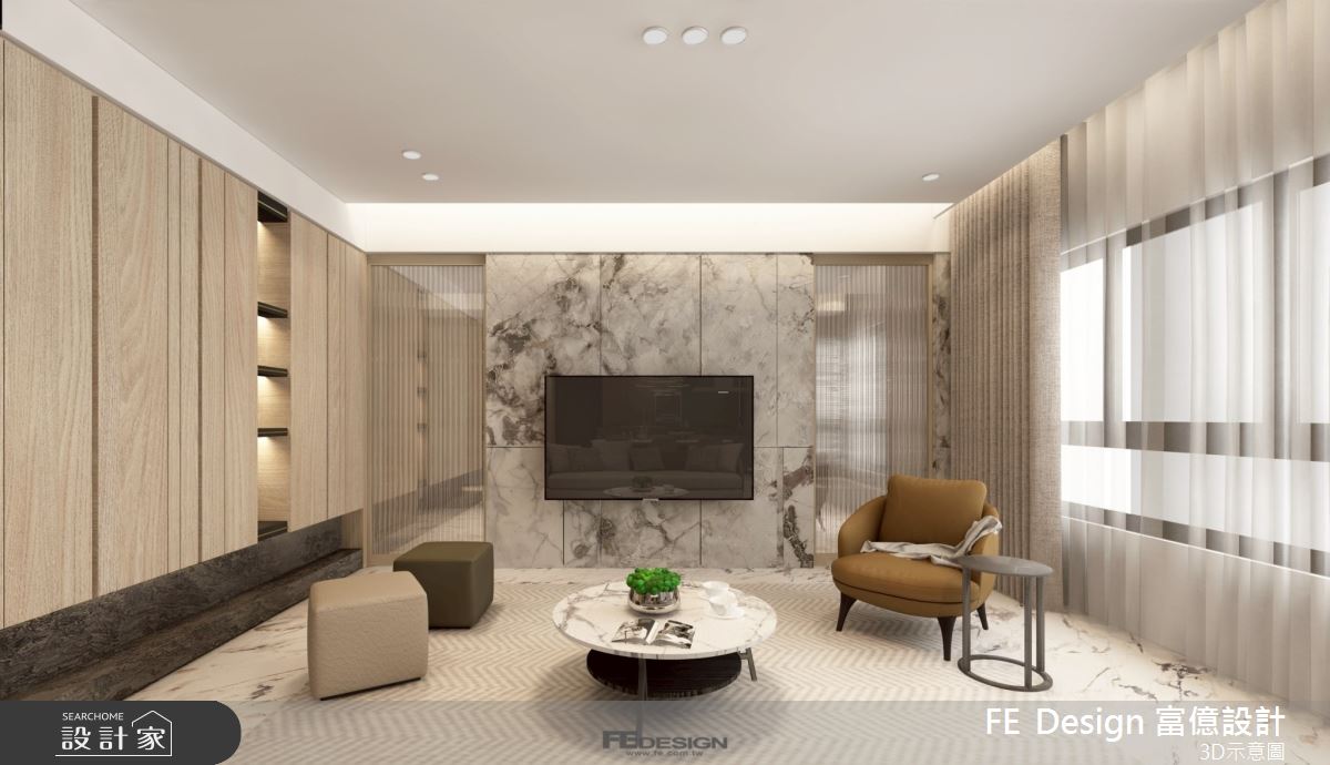 72坪毛胚屋＿現代風客廳案例圖片＿富億空間設計＿富億_46之11
