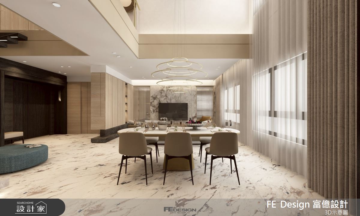 72坪毛胚屋＿現代風客廳餐廳案例圖片＿富億空間設計＿富億_46之15