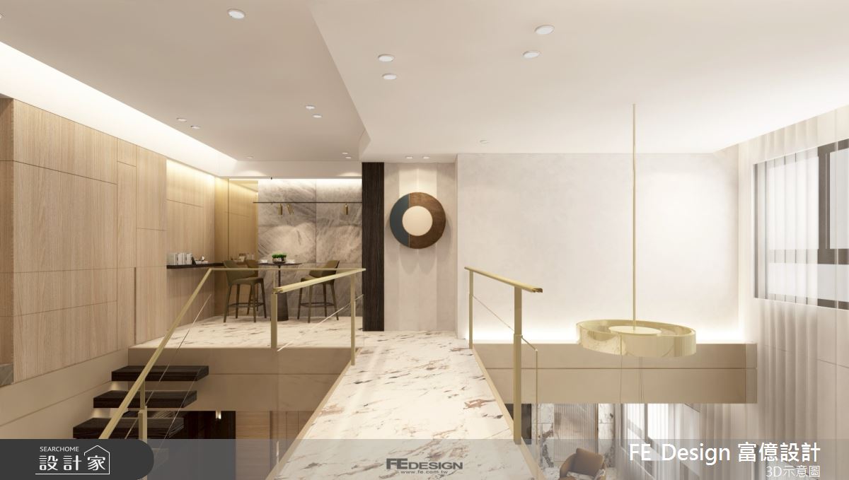 72坪毛胚屋＿現代風吧檯樓梯走廊案例圖片＿富億空間設計＿富億_46之23