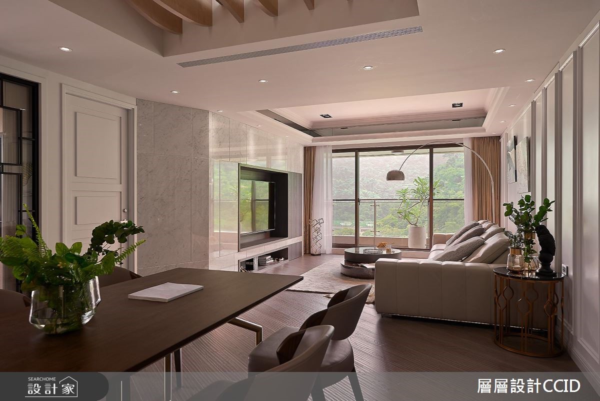 80坪新成屋(5年以下)＿現代風客廳案例圖片＿層層室內裝修設計有限公司＿層層_04之2