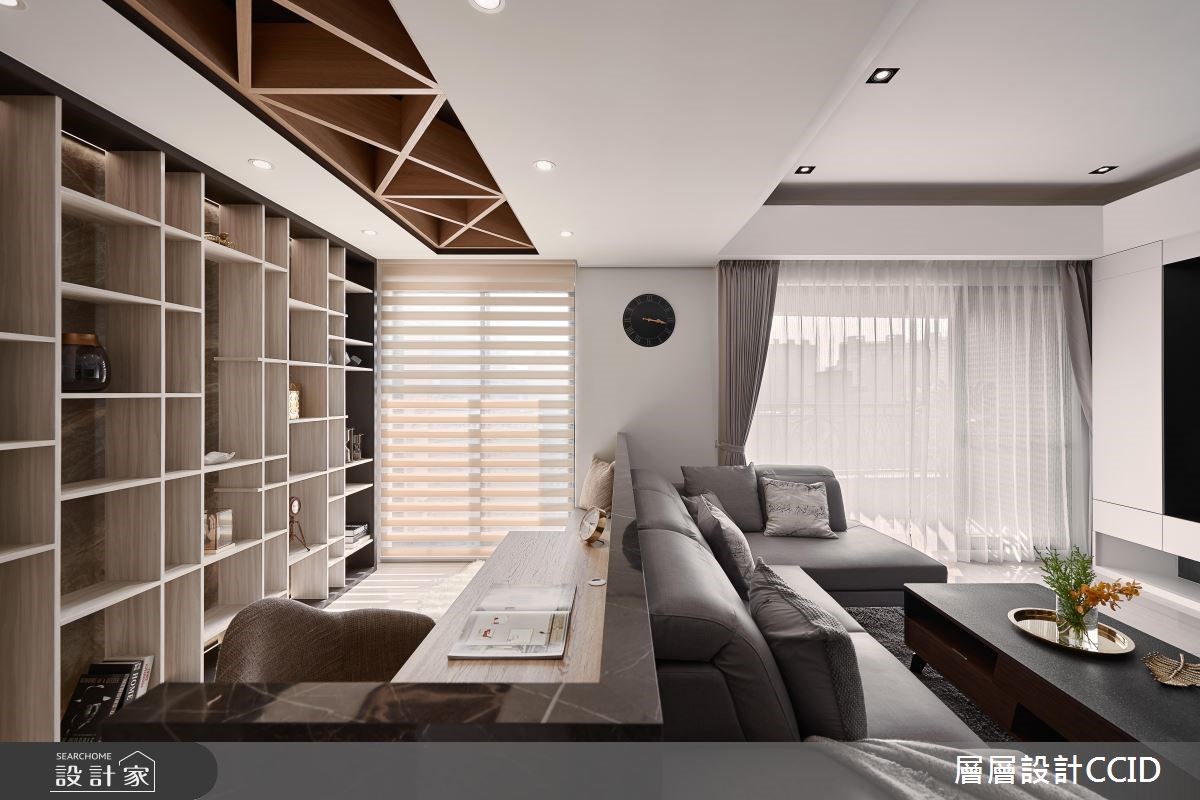 60坪新成屋(5年以下)＿現代風客廳工作區案例圖片＿層層室內裝修設計有限公司＿層層_10之14