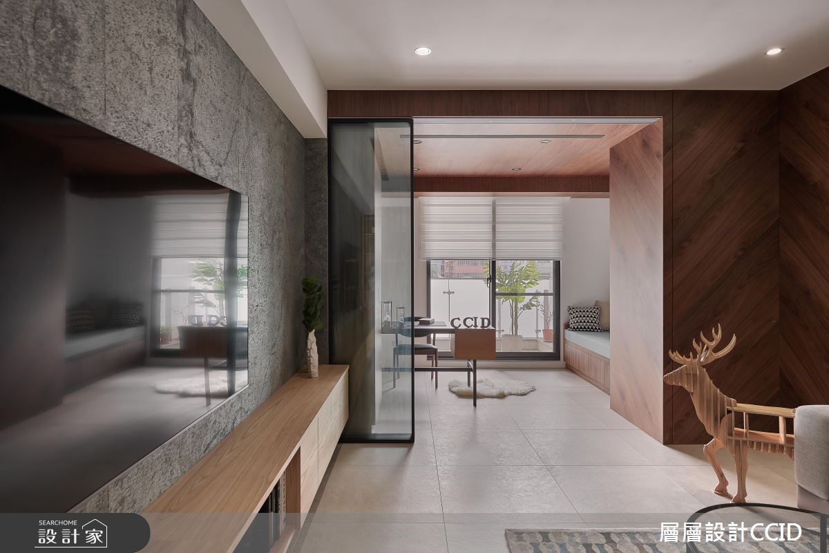 40坪新成屋(5年以下)＿現代風客廳書房臥榻案例圖片＿層層室內裝修設計有限公司＿層層_15之11