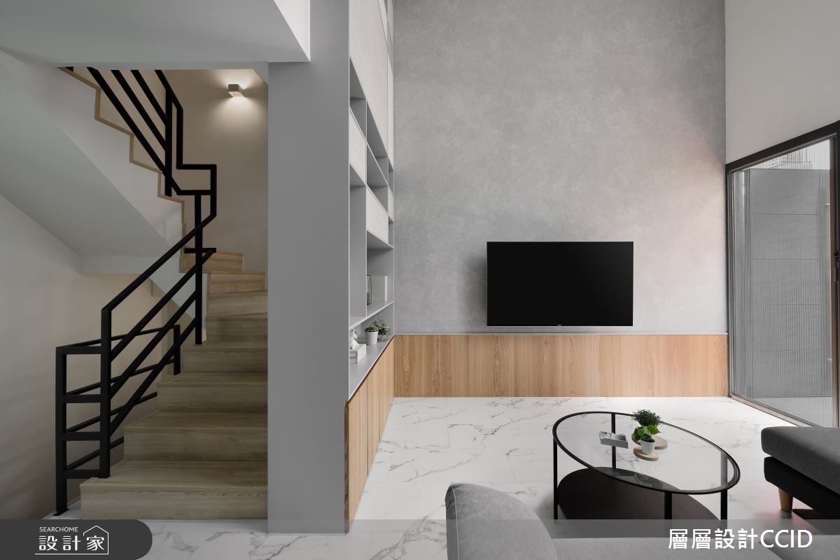 80坪老屋(16~30年)＿混搭風客廳樓梯案例圖片＿層層室內裝修設計有限公司＿層層_29之5