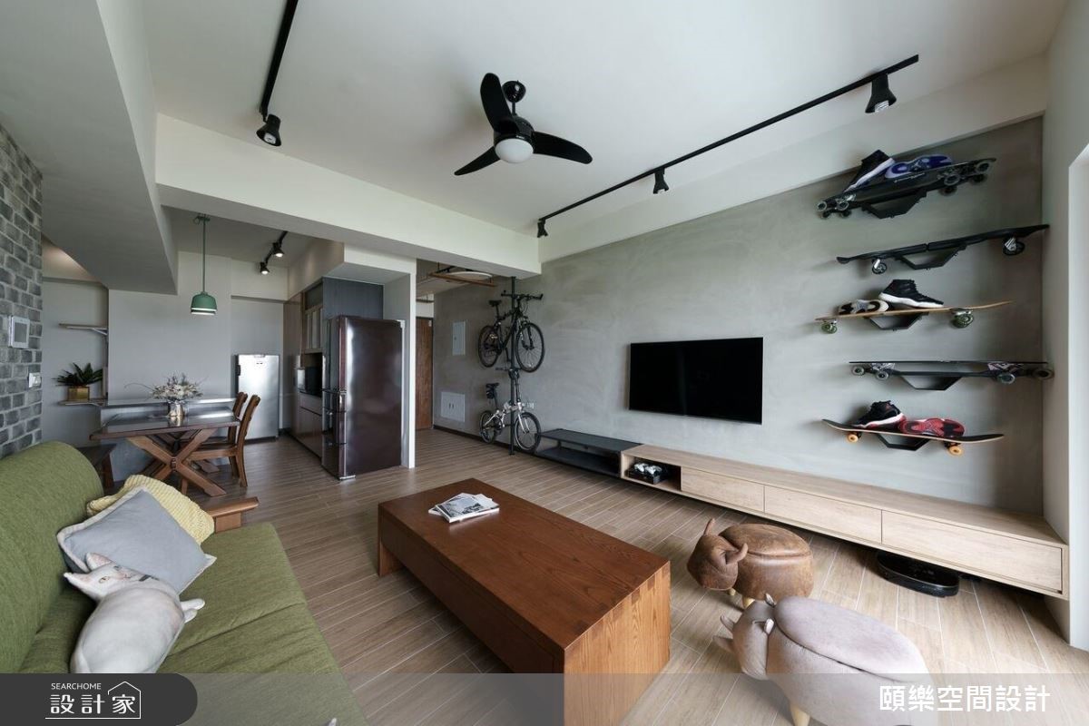 30坪預售屋＿工業風客廳案例圖片＿頤樂空間設計有限公司＿頤樂_01之10