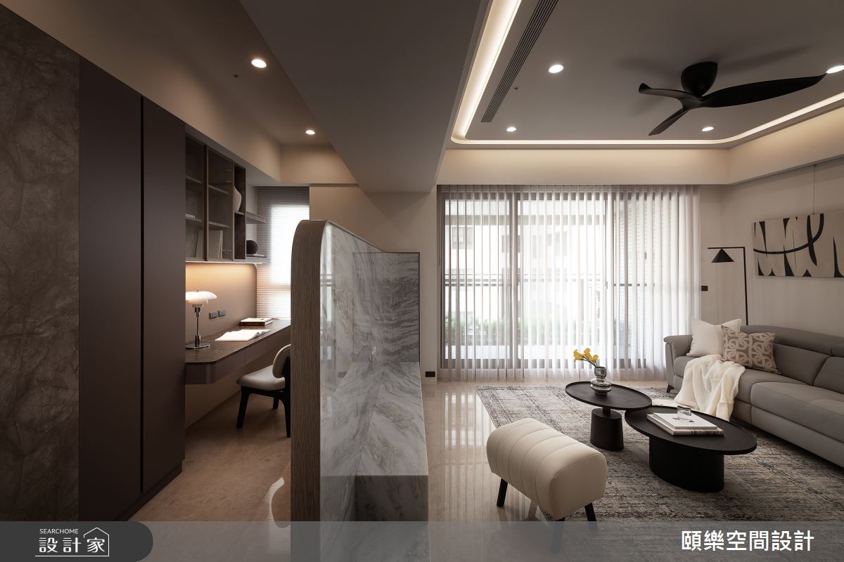 45坪預售屋＿奢華風客廳書房案例圖片＿頤樂空間設計有限公司＿頤樂_24之12