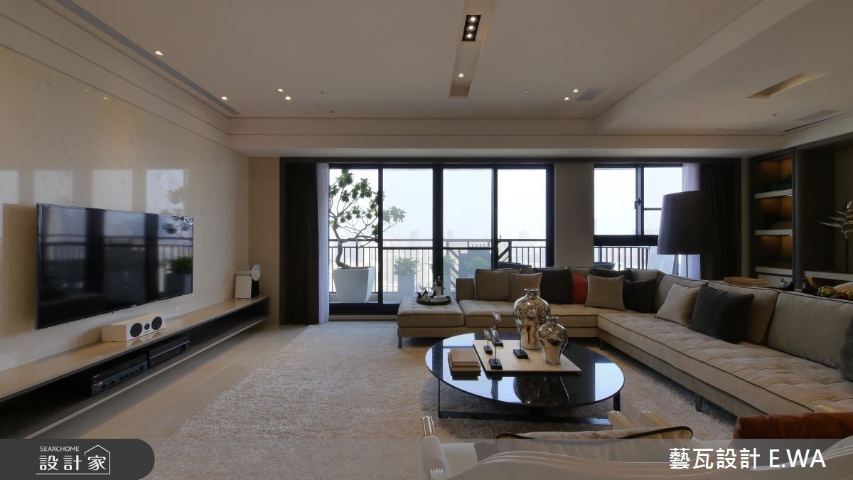 80坪新成屋(5年以下)＿簡約風客廳案例圖片＿藝瓦室內設計＿藝瓦_08之1