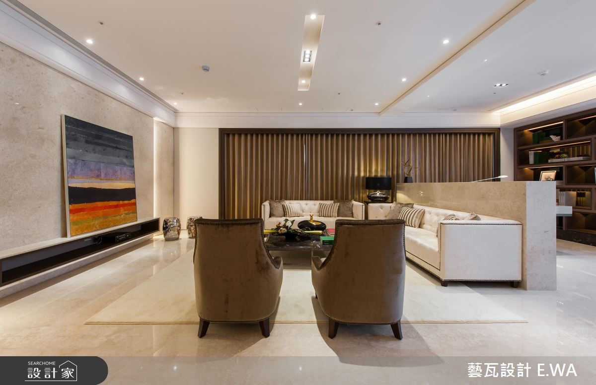 100坪新成屋(5年以下)＿新古典客廳案例圖片＿藝瓦室內設計＿藝瓦_10之2
