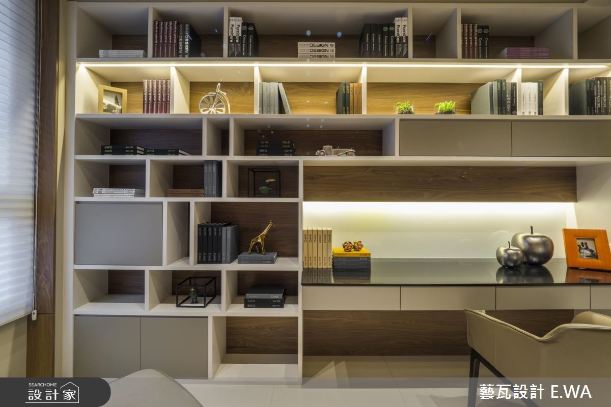 80坪新成屋(5年以下)＿現代風書房案例圖片＿藝瓦室內設計＿藝瓦_12之18