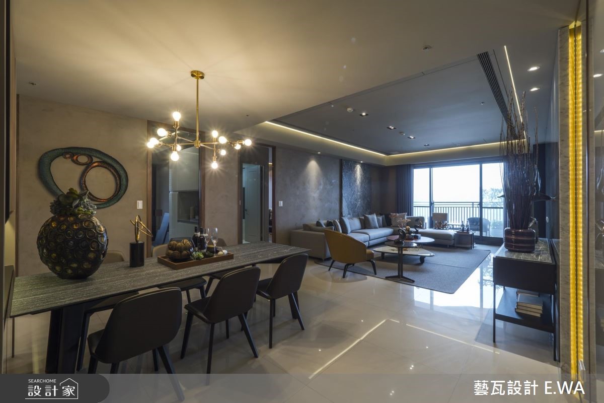 80坪新成屋(5年以下)＿現代風客廳餐廳案例圖片＿藝瓦室內設計＿藝瓦_12之8