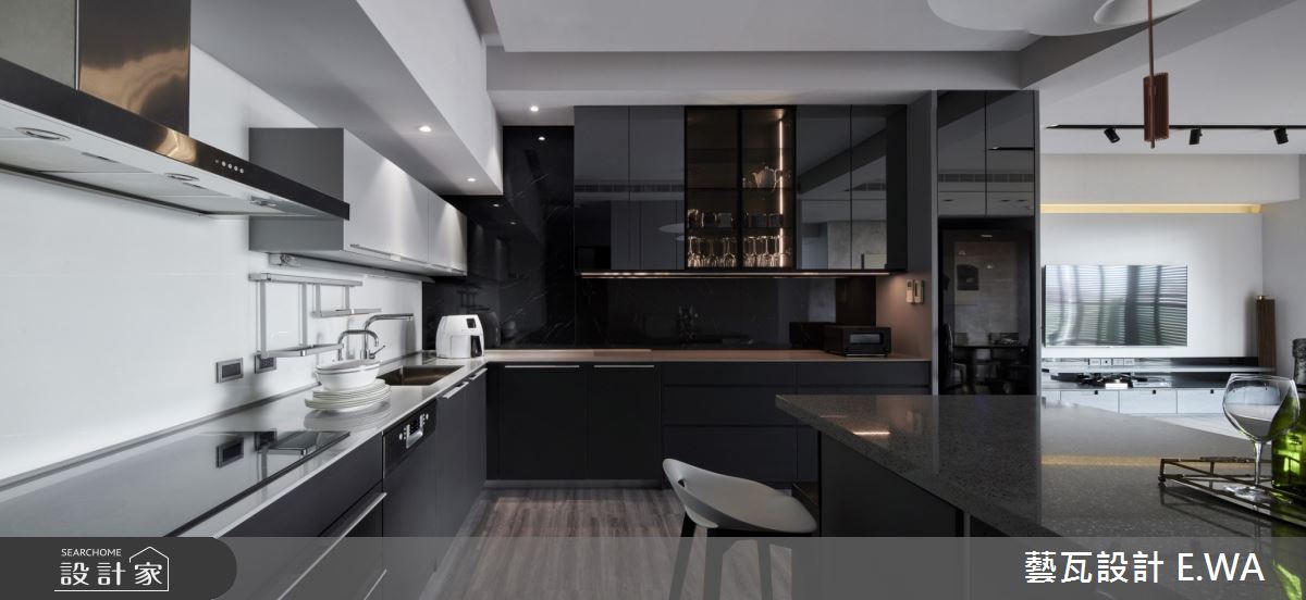 90坪新成屋(5年以下)＿現代風廚房吧檯案例圖片＿藝瓦室內設計＿藝瓦_20之7