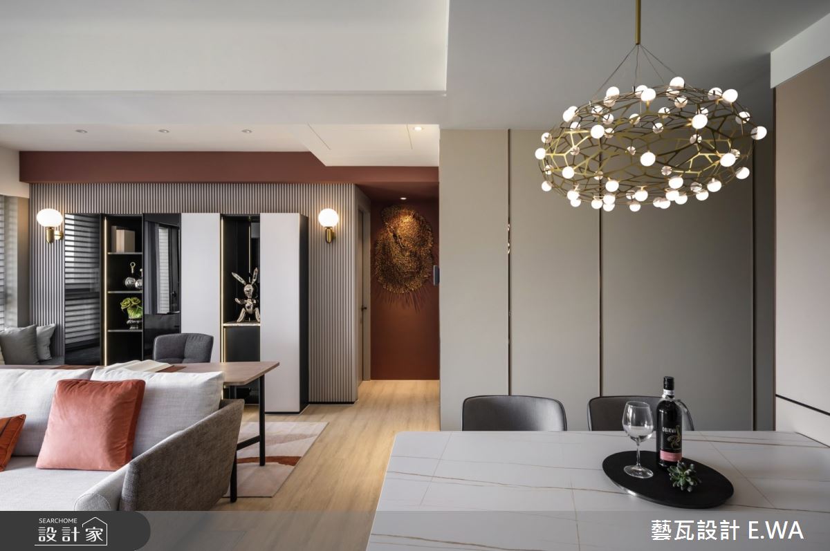 45坪新成屋(5年以下)＿法式風客廳餐廳工作區案例圖片＿藝瓦室內設計＿藝瓦_34之8