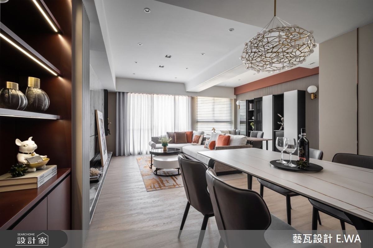 45坪新成屋(5年以下)＿法式風客廳餐廳案例圖片＿藝瓦室內設計＿藝瓦_34之4