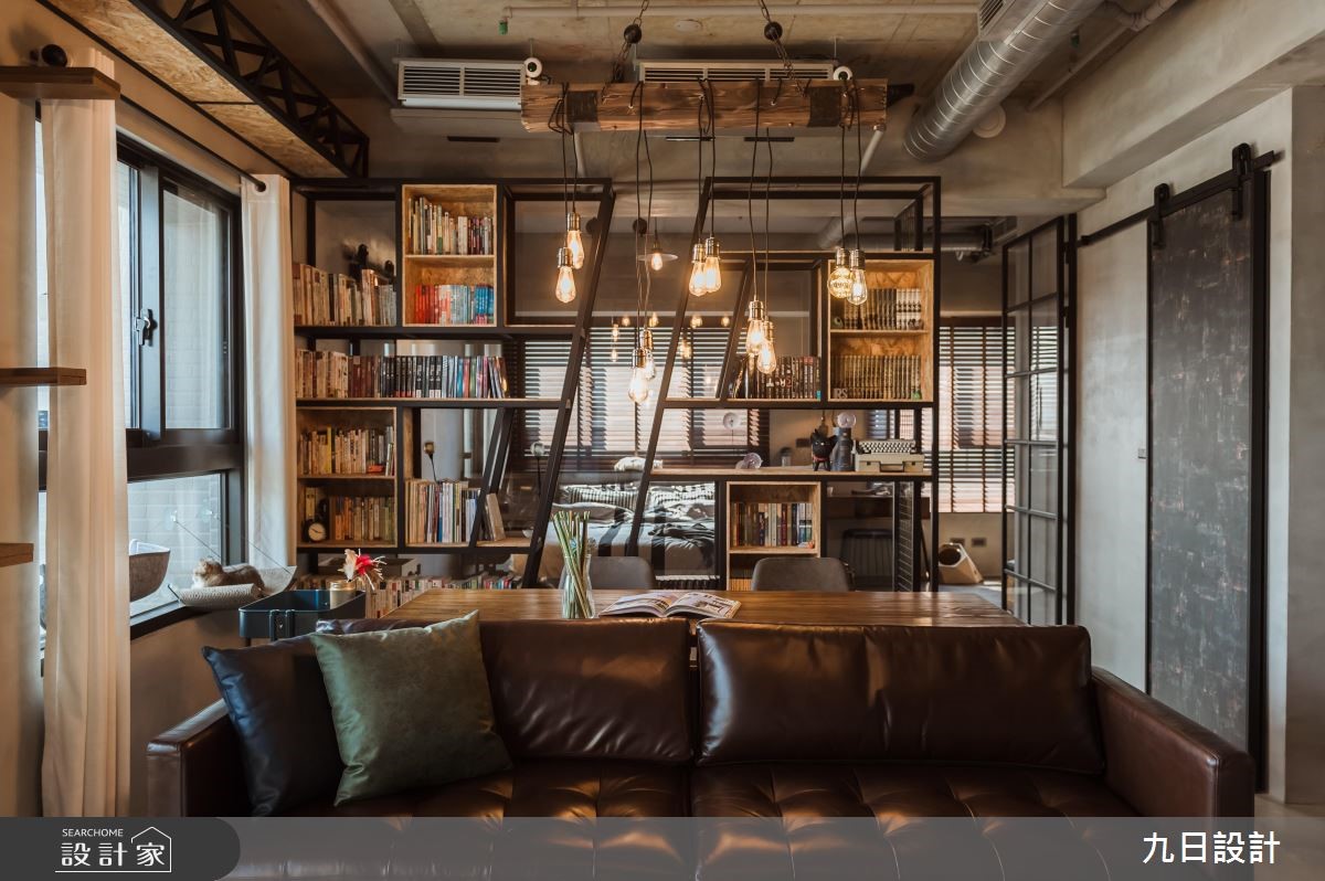 25坪預售屋＿工業風客廳案例圖片＿九日室內裝修設計＿九日_01之9