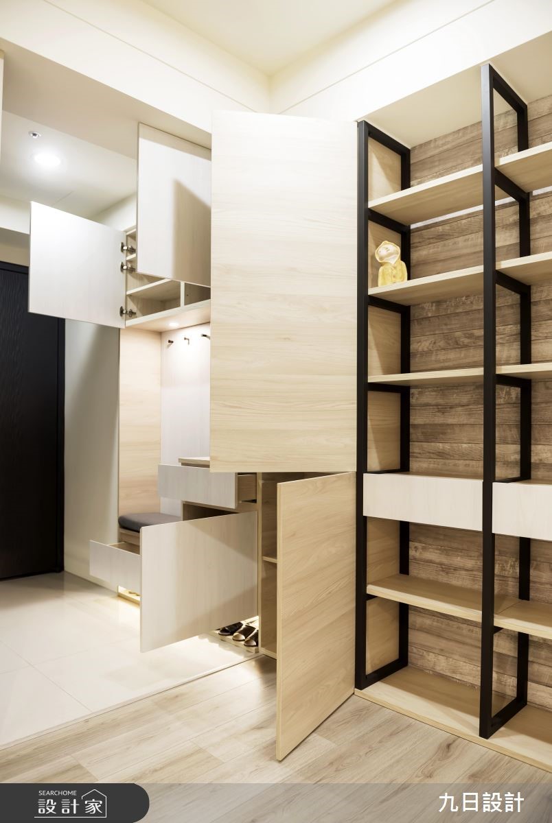 18坪新成屋(5年以下)＿北歐風玄關案例圖片＿九日室內裝修設計＿九日_04之12