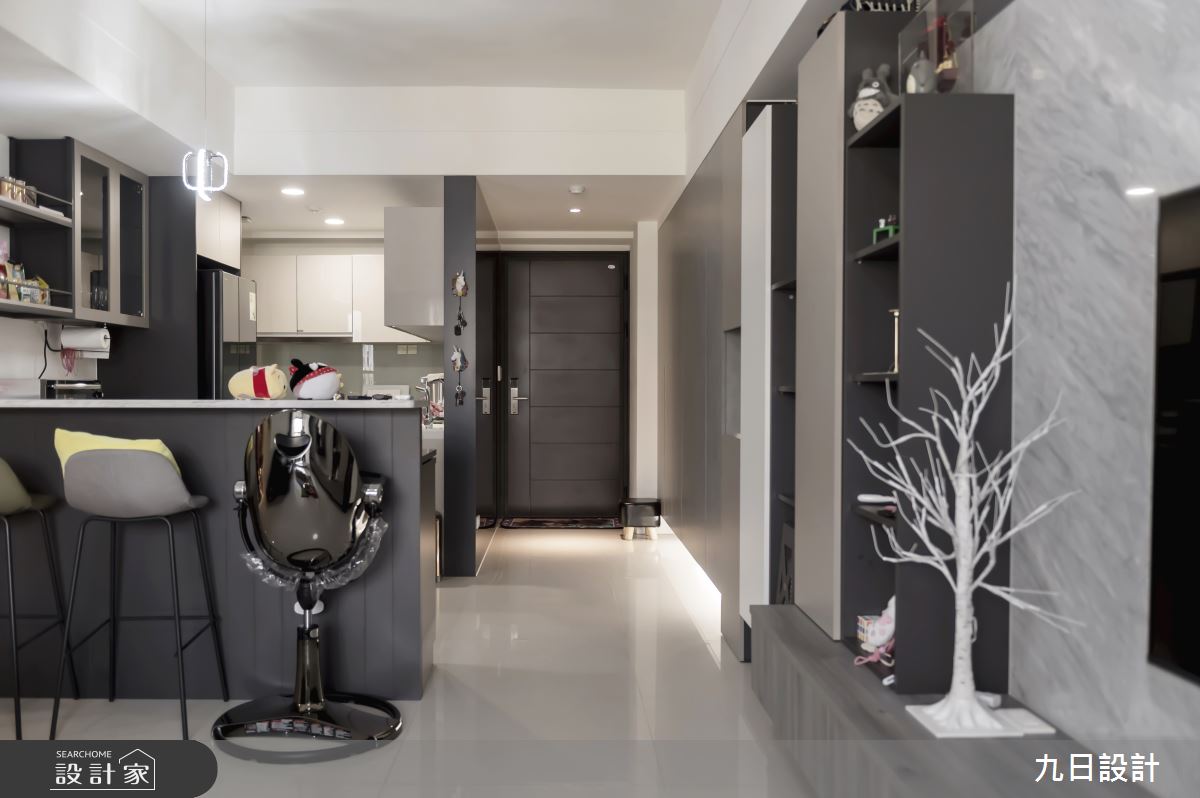 26坪新成屋(5年以下)＿現代風玄關廚房吧檯案例圖片＿九日室內裝修設計＿九日_07之2
