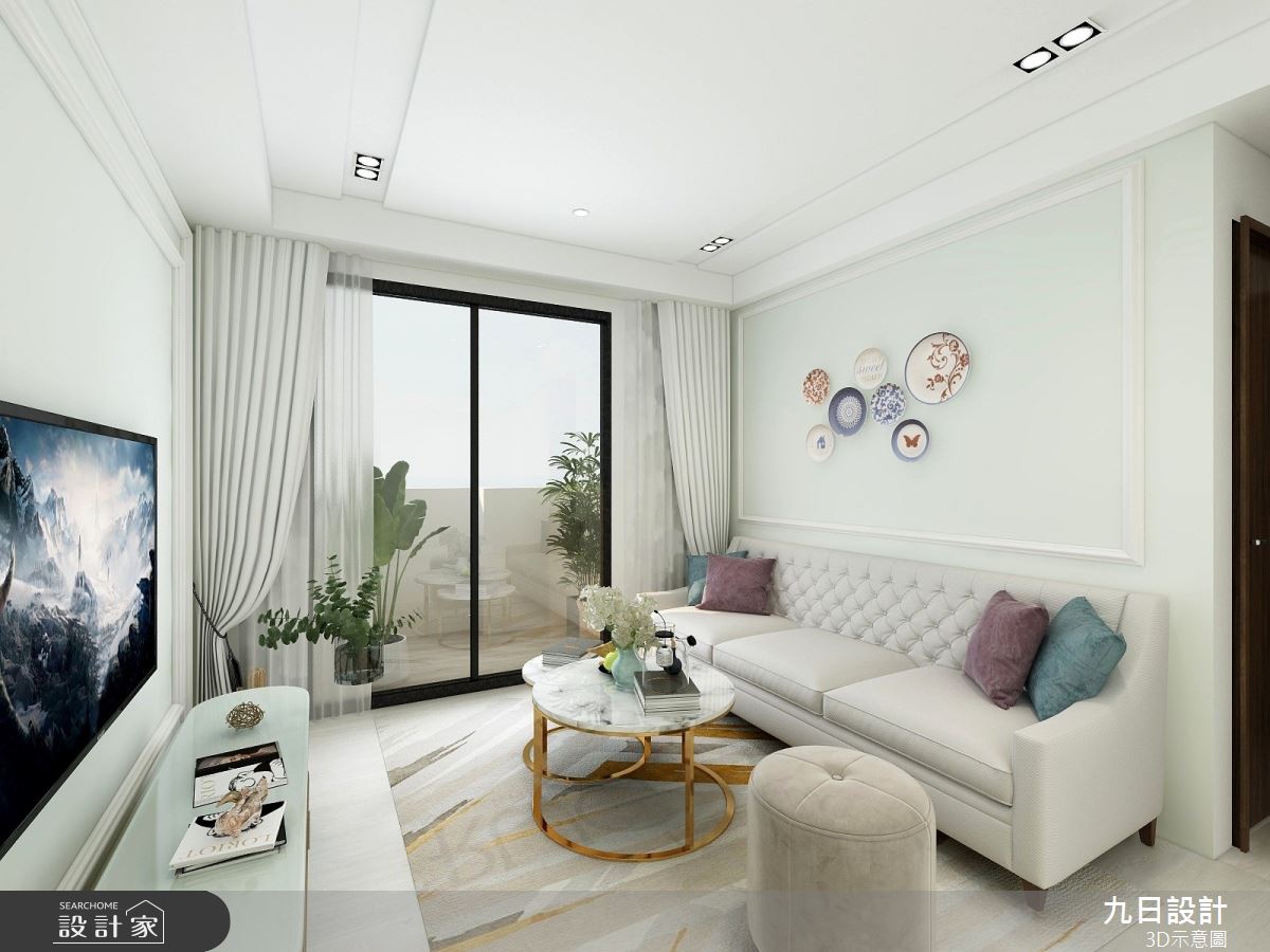 30坪預售屋＿美式風客廳案例圖片＿九日室內裝修設計＿九日_13之5