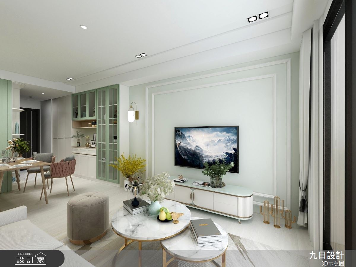 30坪預售屋＿美式風客廳案例圖片＿九日室內裝修設計＿九日_13之4