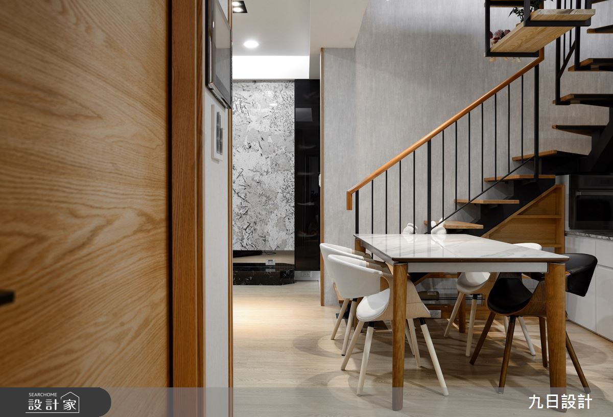 45坪新成屋(5年以下)＿混搭風餐廳樓梯案例圖片＿九日室內裝修設計＿九日_16之7