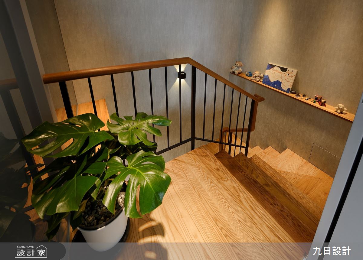45坪新成屋(5年以下)＿混搭風樓梯案例圖片＿九日室內裝修設計＿九日_16之9