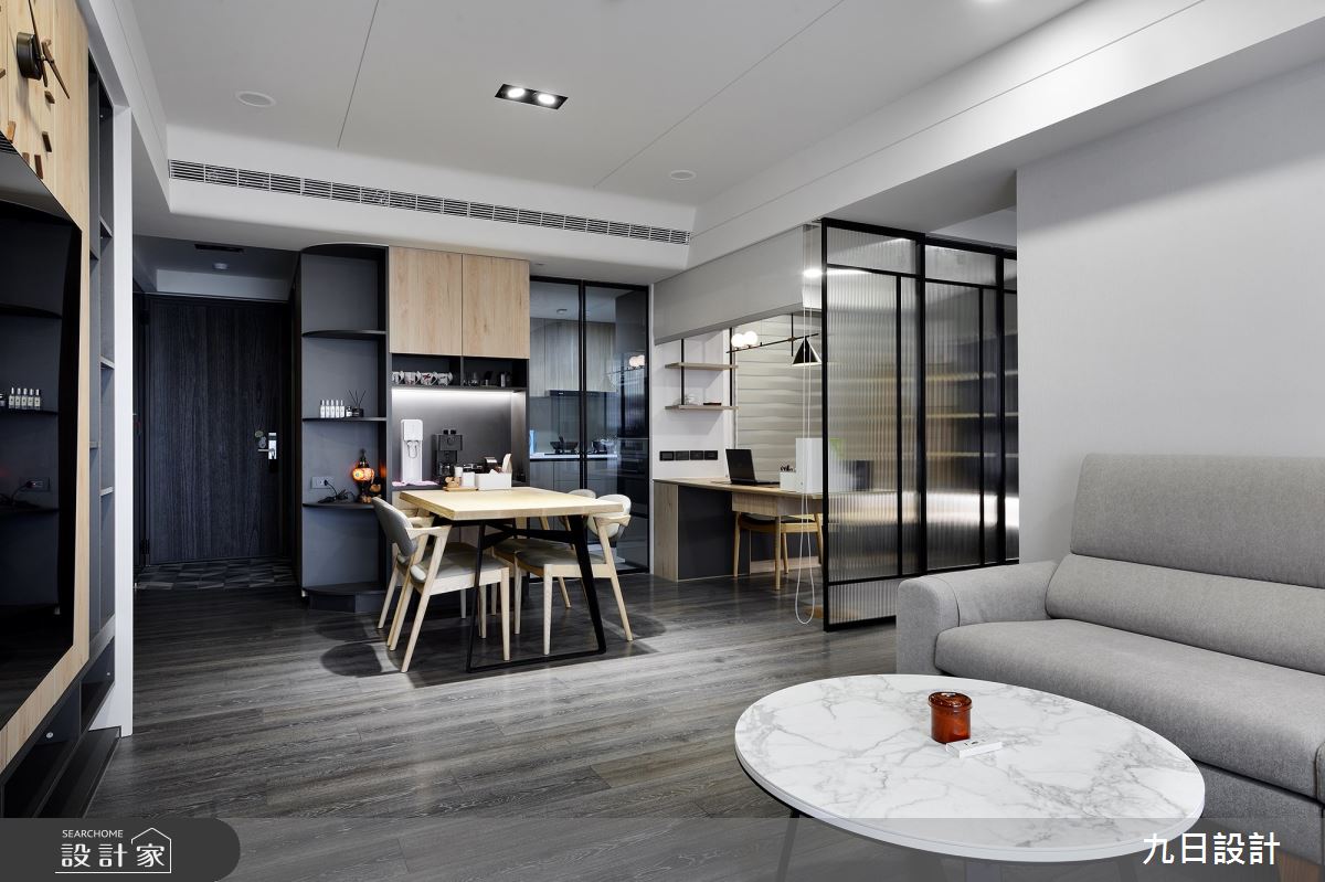 23坪新成屋(5年以下)＿混搭風玄關客廳餐廳工作區案例圖片＿九日室內裝修設計＿九日_18之6