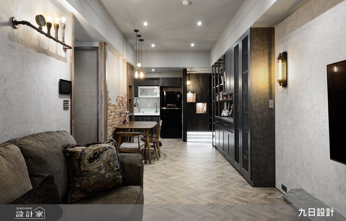 16坪新成屋(5年以下)＿工業風客廳案例圖片＿九日室內裝修設計＿九日_21之9