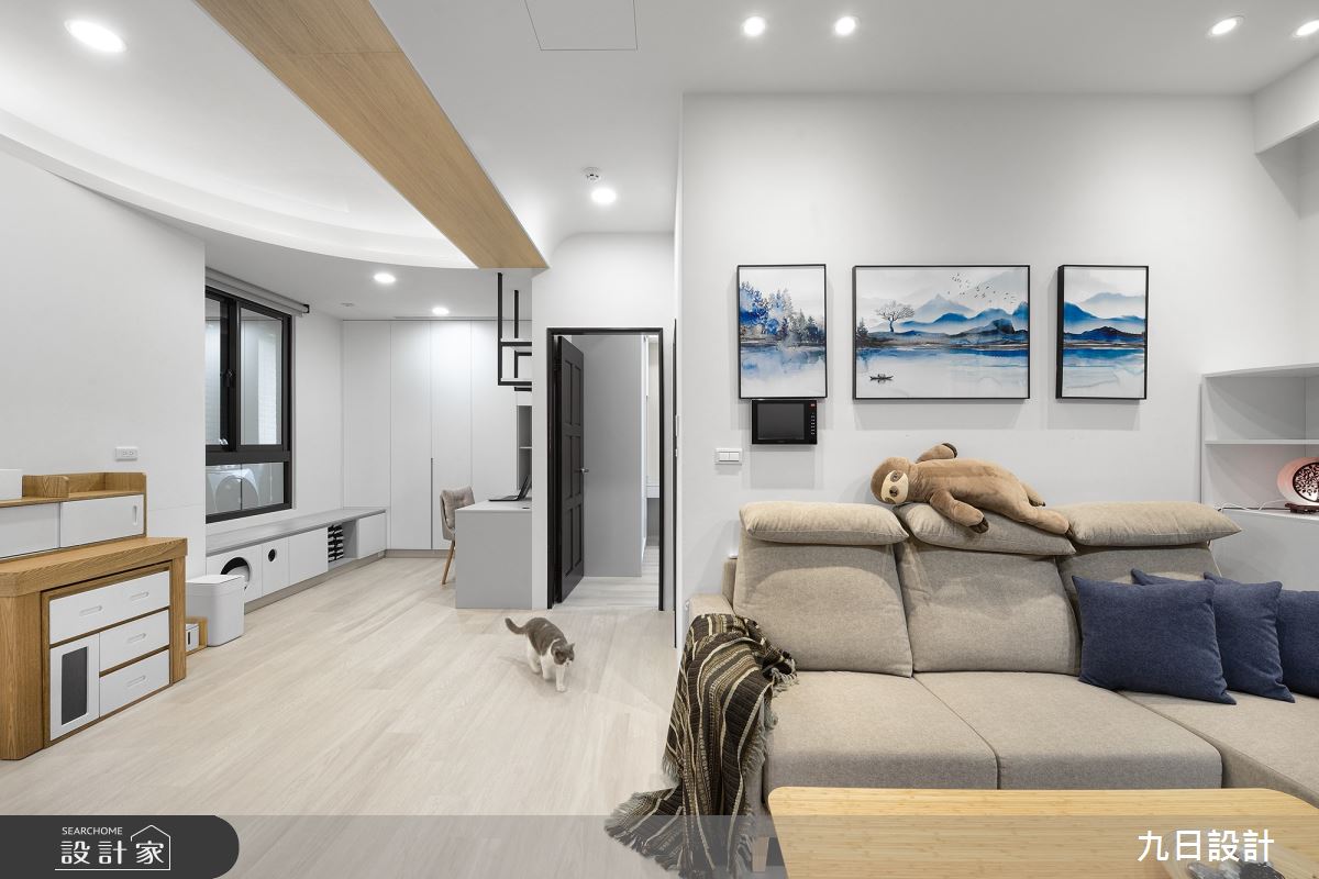18坪新成屋(5年以下)＿北歐風客廳案例圖片＿九日室內裝修設計＿九日_43之17