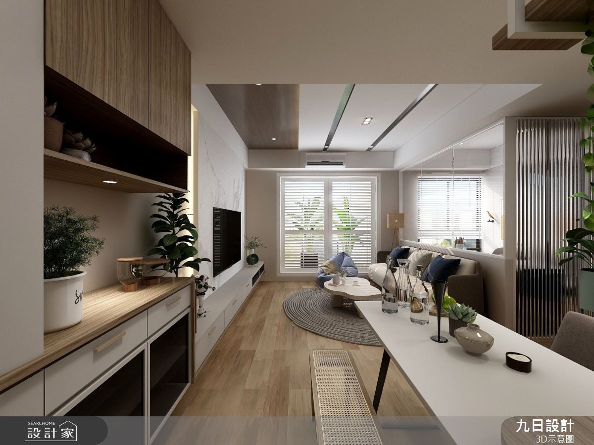 22坪預售屋＿現代風玄關客廳餐廳案例圖片＿九日室內裝修設計＿九日_44之2