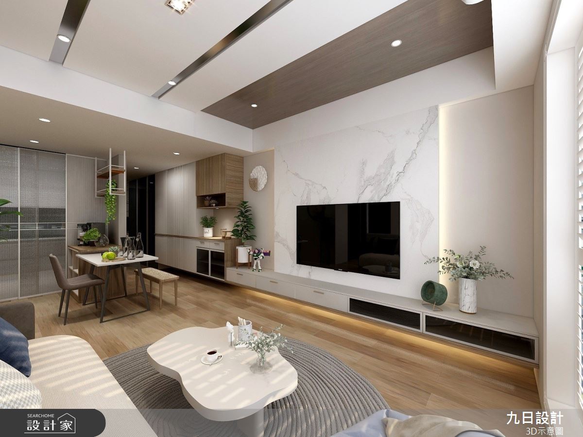 22坪預售屋＿現代風客廳餐廳案例圖片＿九日室內裝修設計＿九日_44之4