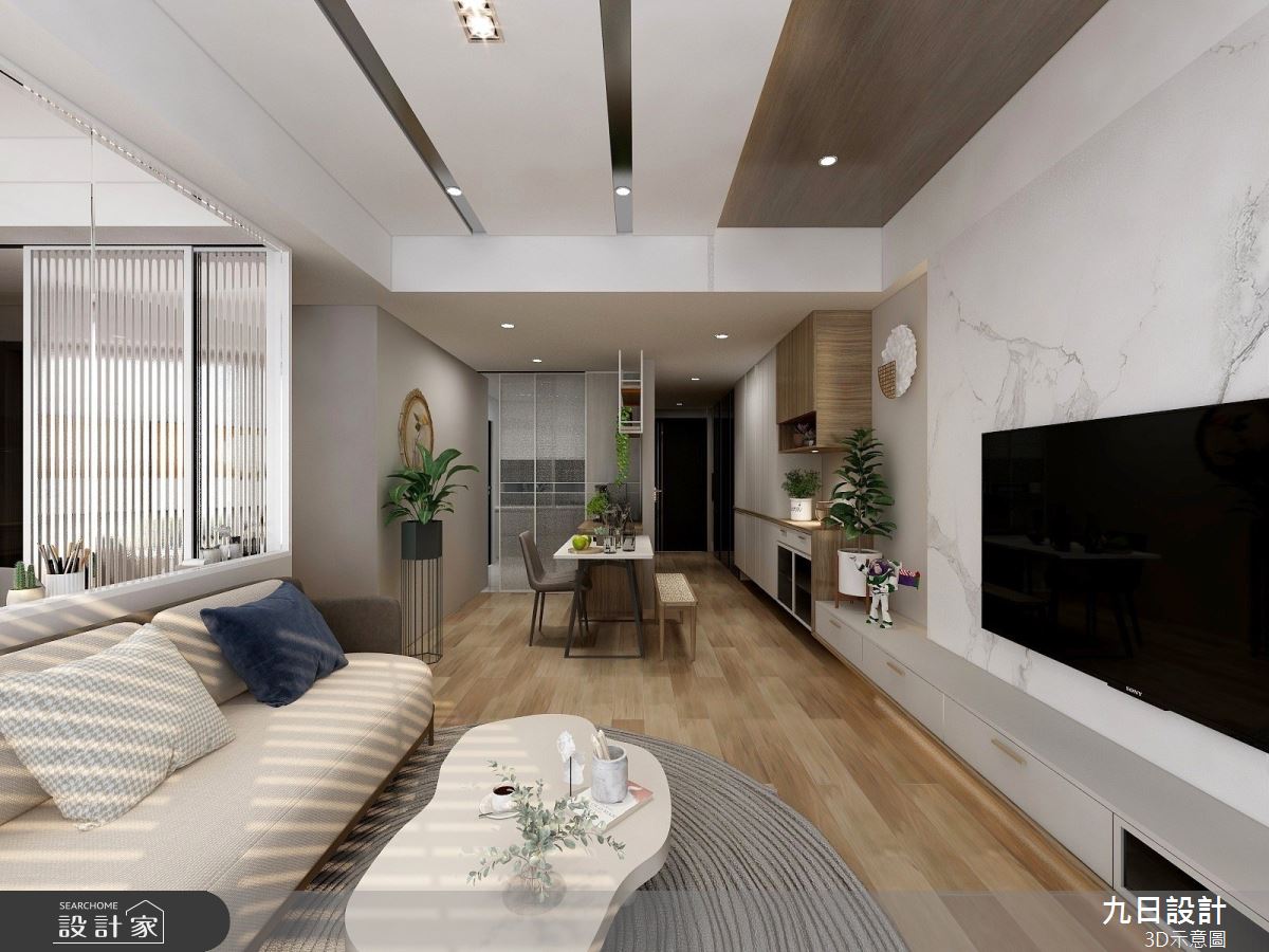 22坪預售屋＿現代風客廳餐廳案例圖片＿九日室內裝修設計＿九日_44之5