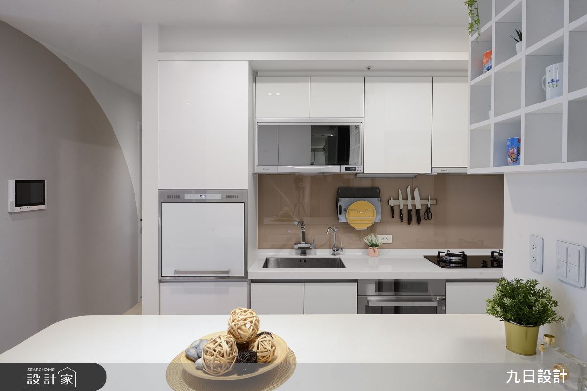 21坪新成屋(5年以下)＿現代風廚房中島案例圖片＿九日室內裝修設計＿九日_45之7