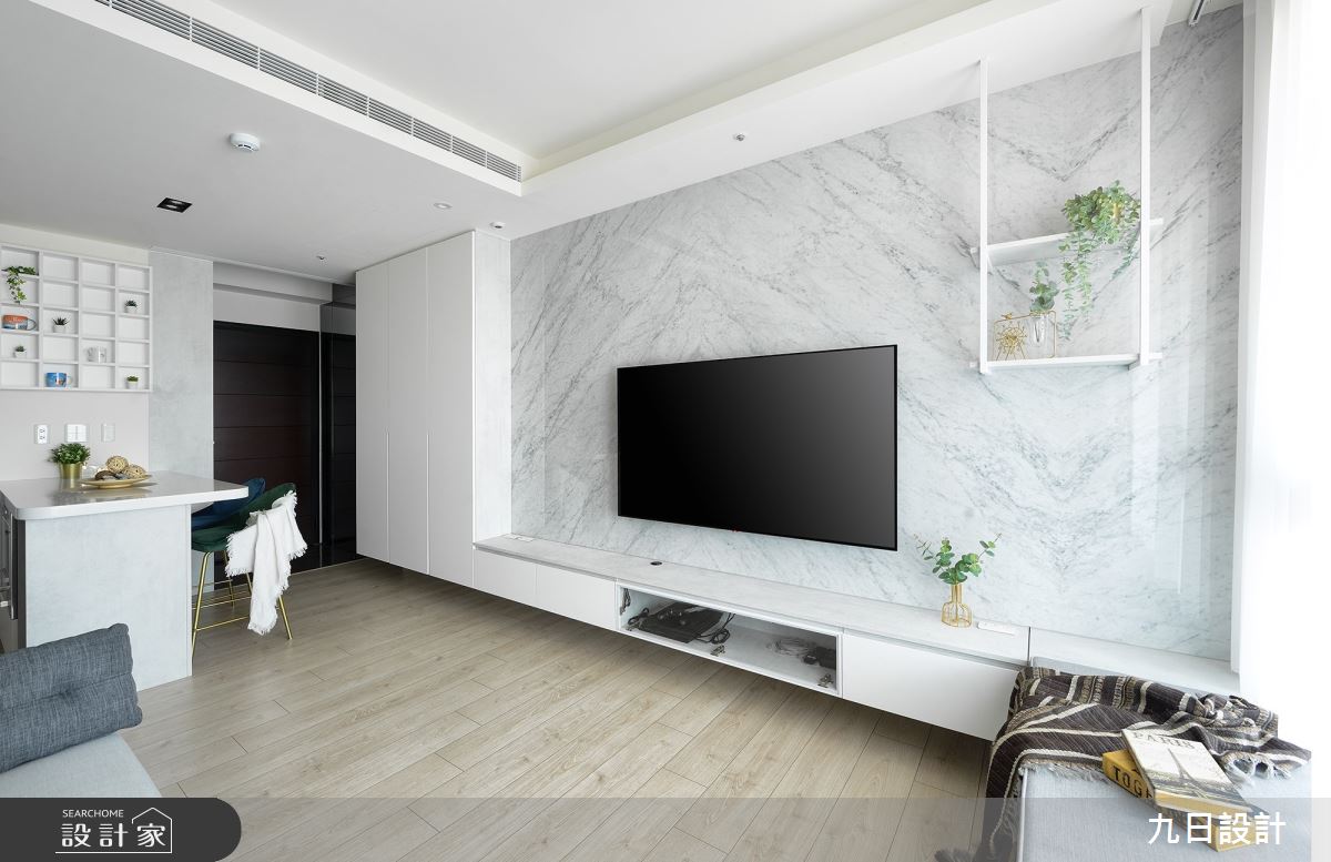 21坪新成屋(5年以下)＿現代風玄關客廳中島案例圖片＿九日室內裝修設計＿九日_45之10