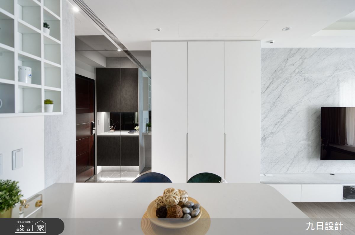 21坪新成屋(5年以下)＿現代風玄關客廳中島案例圖片＿九日室內裝修設計＿九日_45之9