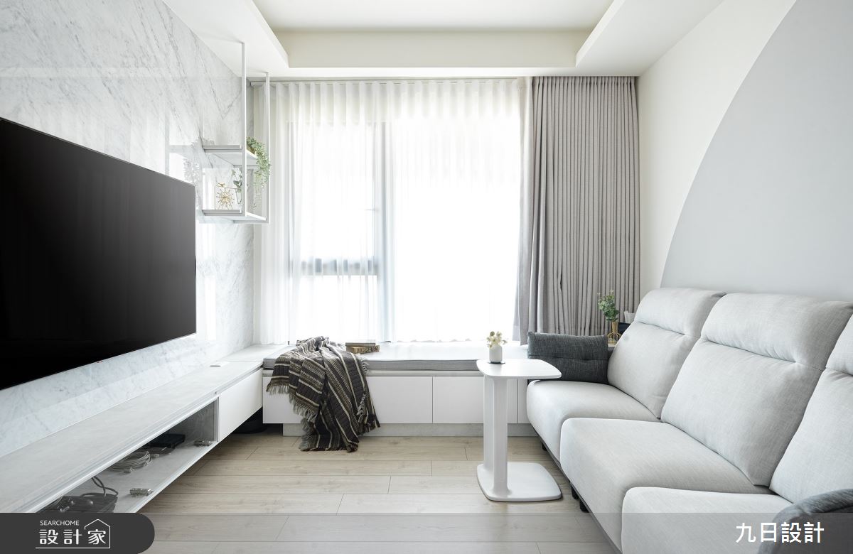 21坪新成屋(5年以下)＿現代風客廳臥榻案例圖片＿九日室內裝修設計＿九日_45之14