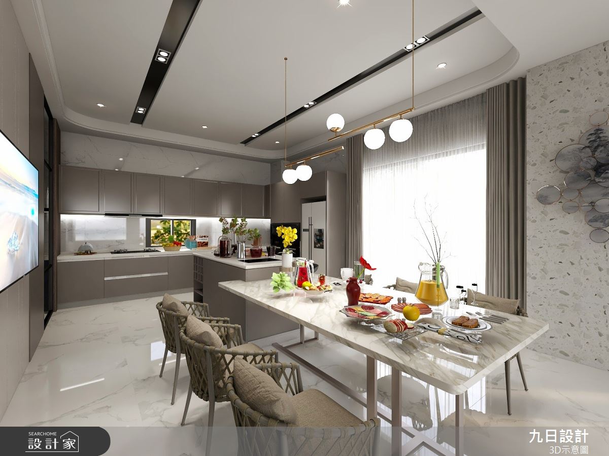 新成屋(5年以下)＿現代風餐廳廚房中島案例圖片＿九日室內裝修設計＿九日_48之6