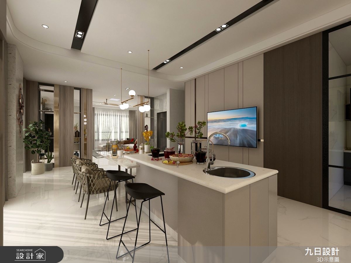 新成屋(5年以下)＿現代風餐廳廚房中島案例圖片＿九日室內裝修設計＿九日_48之8