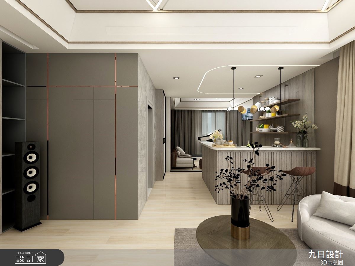 新成屋(5年以下)＿現代風客廳廚房案例圖片＿九日室內裝修設計＿九日_48之22