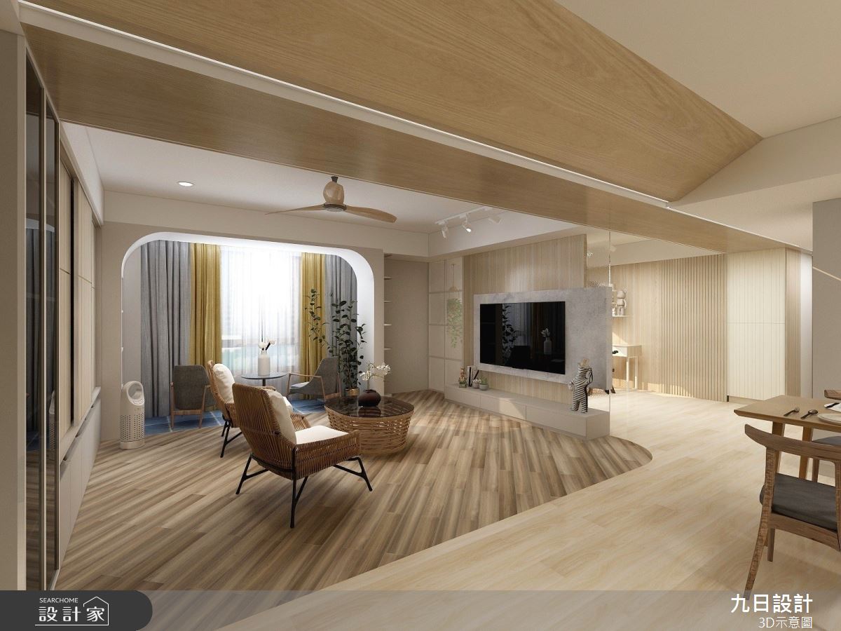 43坪中古屋(5~15年)＿混搭風客廳案例圖片＿九日室內裝修設計＿九日_49之1