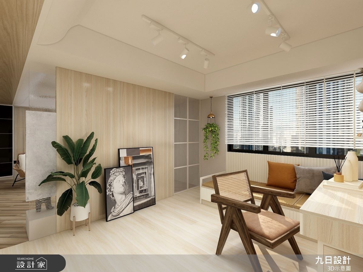 43坪中古屋(5~15年)＿混搭風書房工作區臥榻案例圖片＿九日室內裝修設計＿九日_49之11