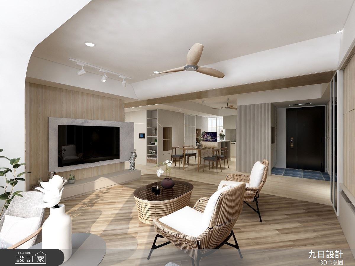 43坪中古屋(5~15年)＿混搭風玄關客廳案例圖片＿九日室內裝修設計＿九日_49之5