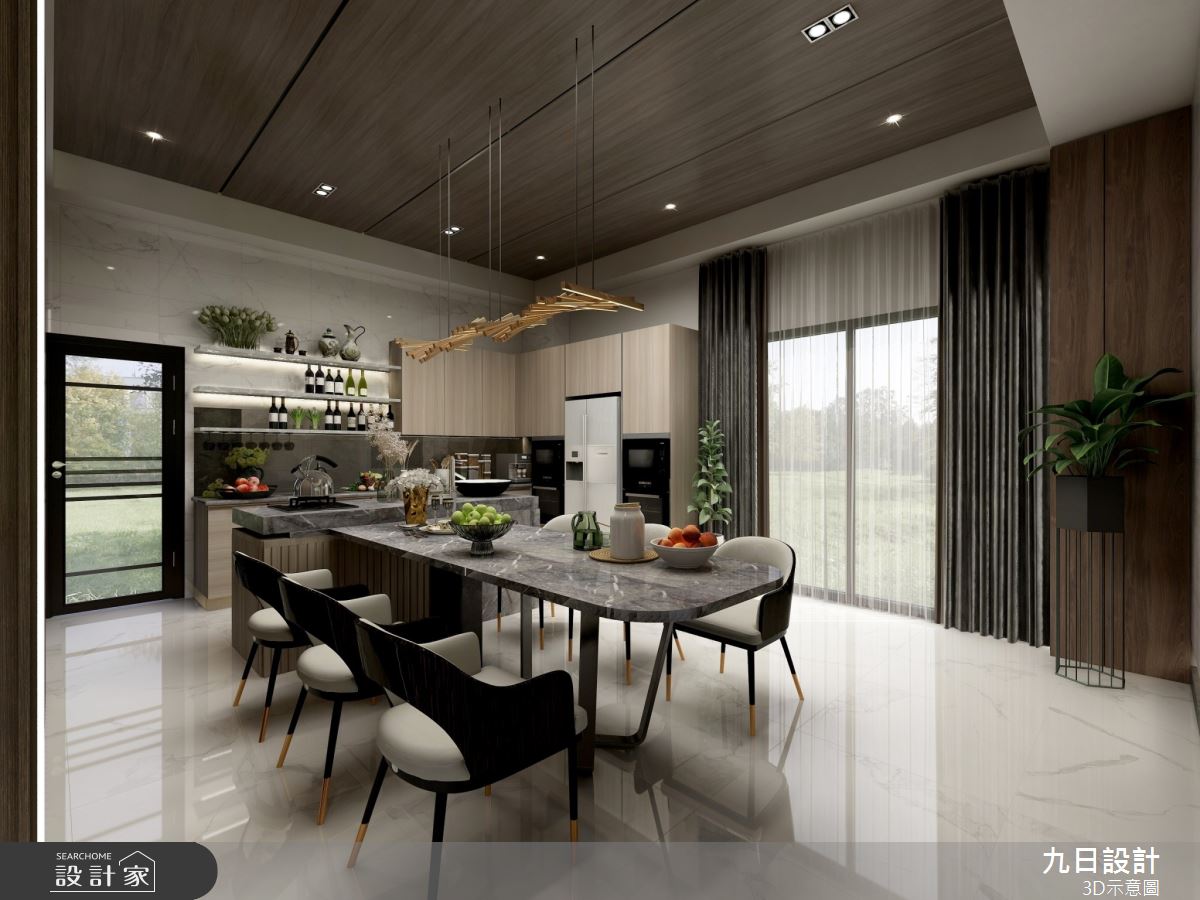 新成屋(5年以下)＿現代風餐廳廚房中島案例圖片＿九日室內裝修設計＿九日_51之8