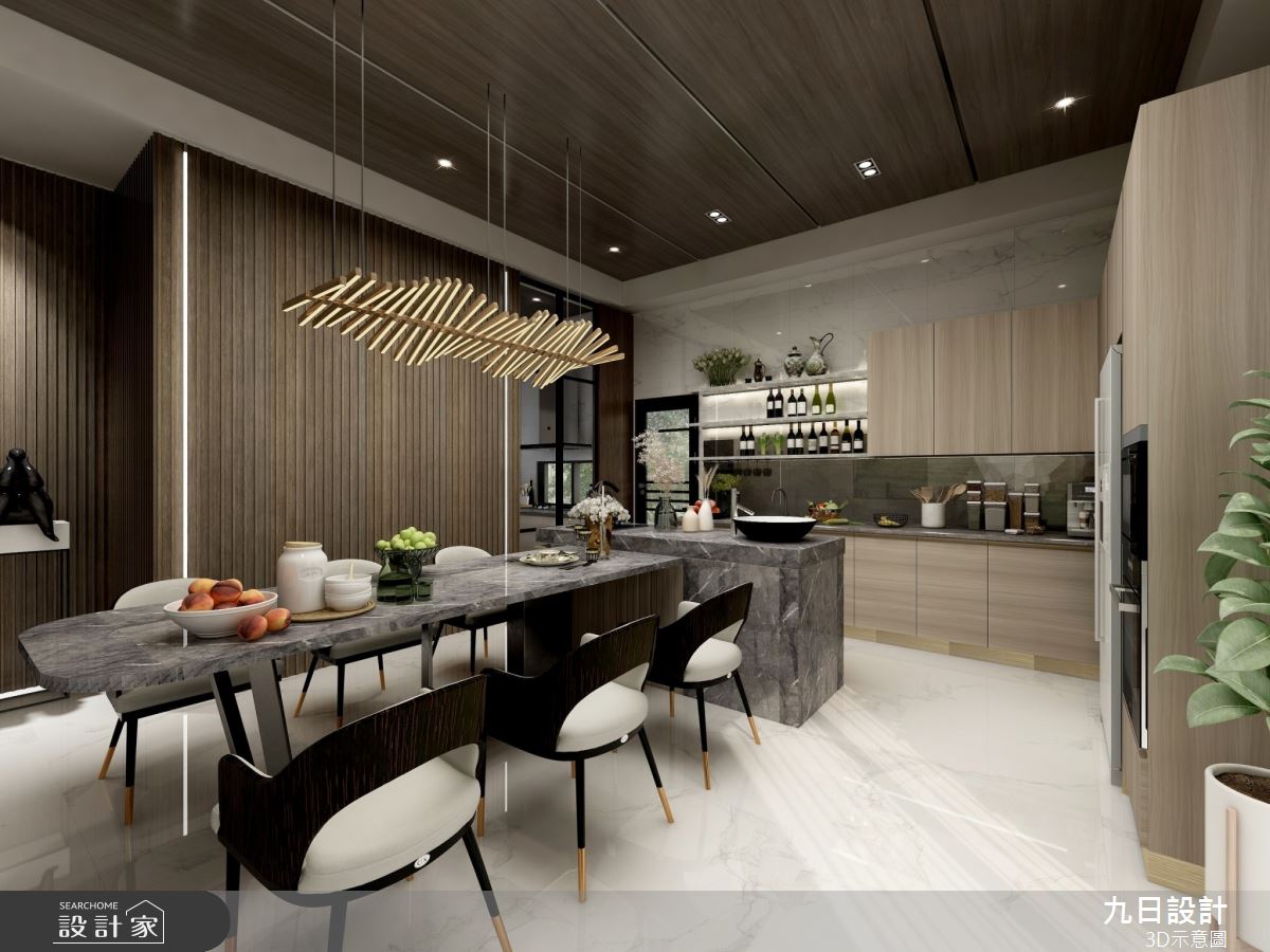 新成屋(5年以下)＿現代風餐廳廚房中島案例圖片＿九日室內裝修設計＿九日_51之10
