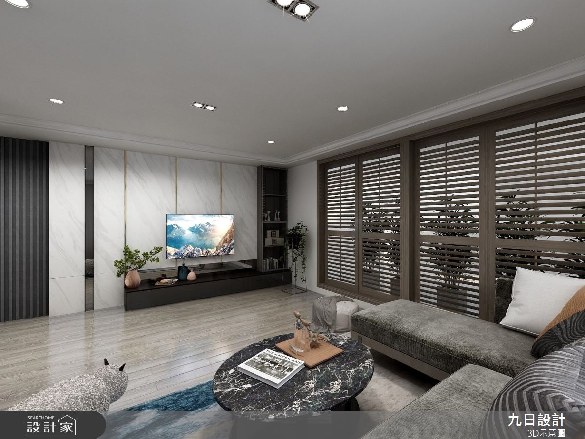 90坪新成屋(5年以下)＿混搭風客廳案例圖片＿九日室內裝修設計＿九日_52之6