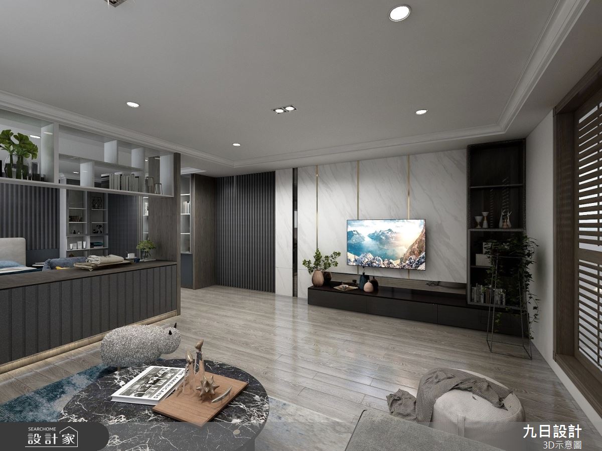 90坪新成屋(5年以下)＿混搭風客廳案例圖片＿九日室內裝修設計＿九日_52之7