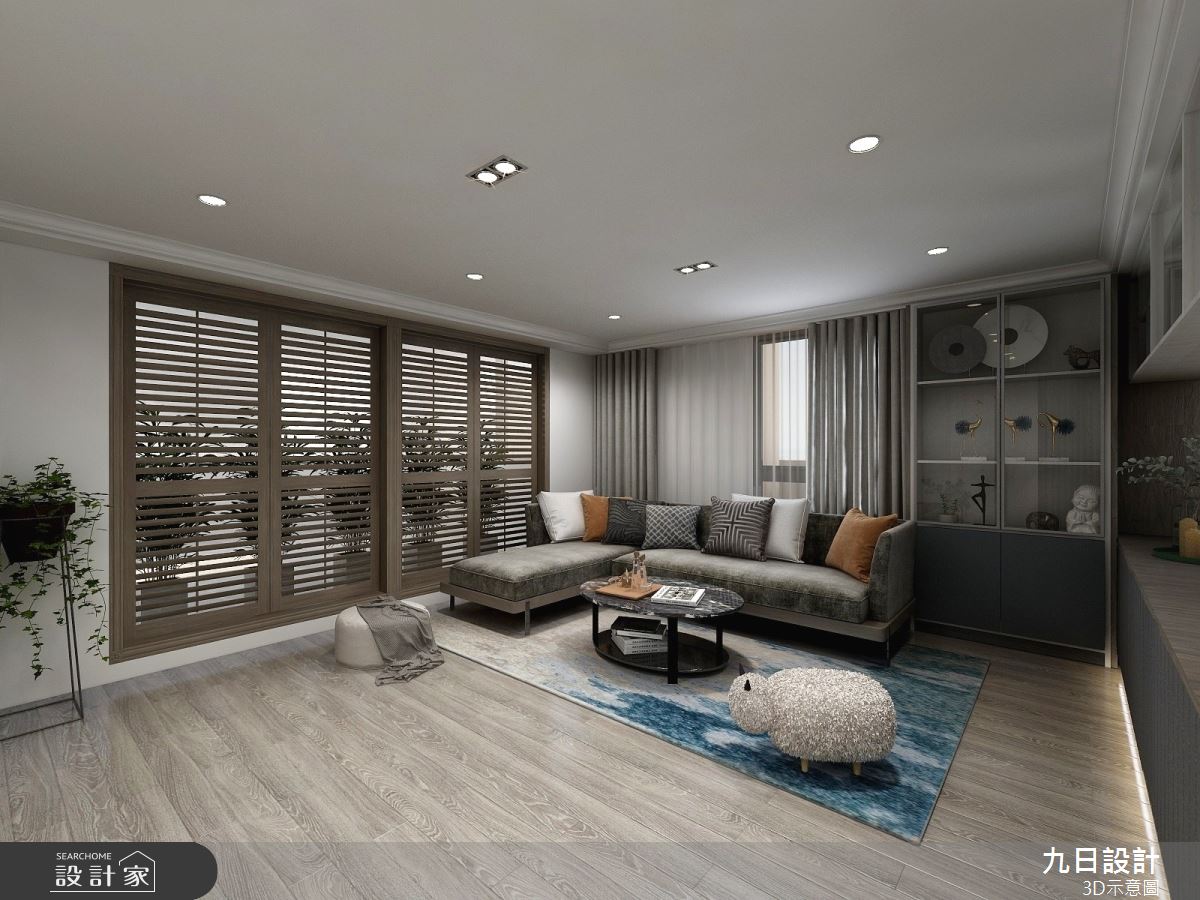 90坪新成屋(5年以下)＿混搭風客廳臥室案例圖片＿九日室內裝修設計＿九日_52之8