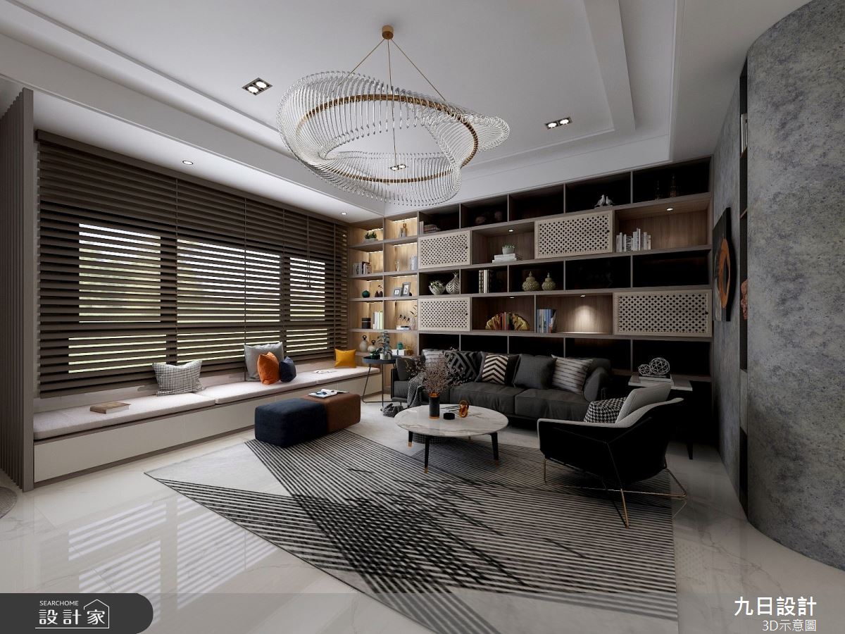 新成屋(5年以下)＿現代風客廳臥榻案例圖片＿九日室內裝修設計＿九日_53之2