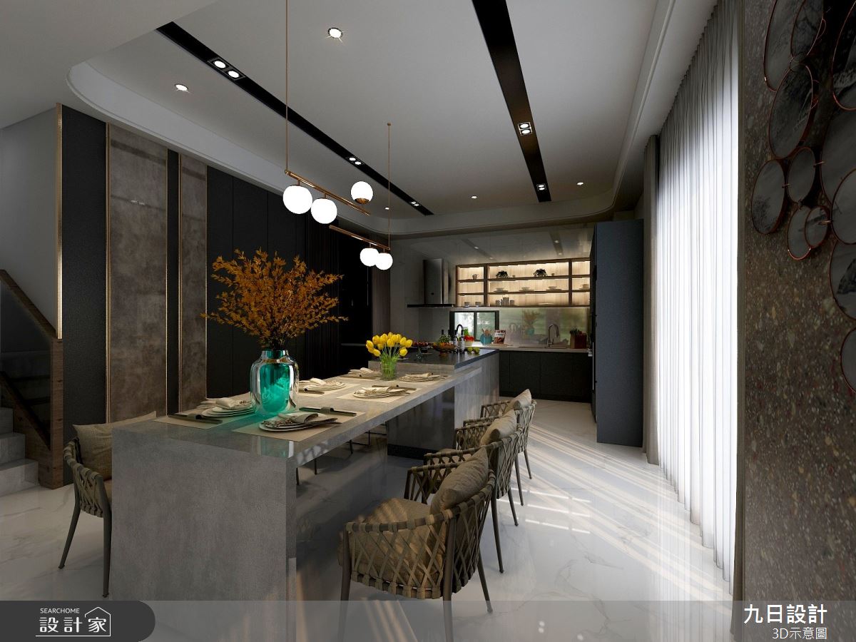 新成屋(5年以下)＿現代風餐廳廚房中島案例圖片＿九日室內裝修設計＿九日_53之5