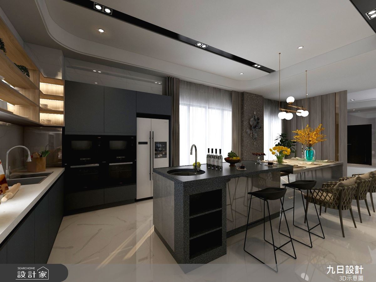 新成屋(5年以下)＿現代風餐廳廚房中島案例圖片＿九日室內裝修設計＿九日_53之6